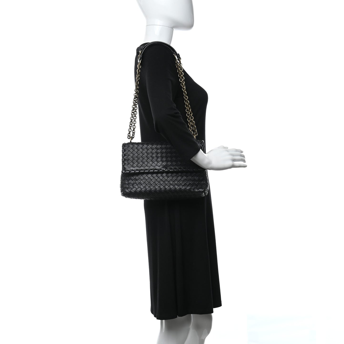 Nappa Intrecciato Small Olimpia Bag Black