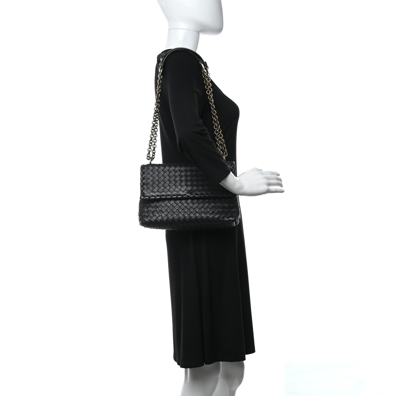 Bottega Veneta Nappa Intrecciato Small Olimpia Bag Black 2 of 10