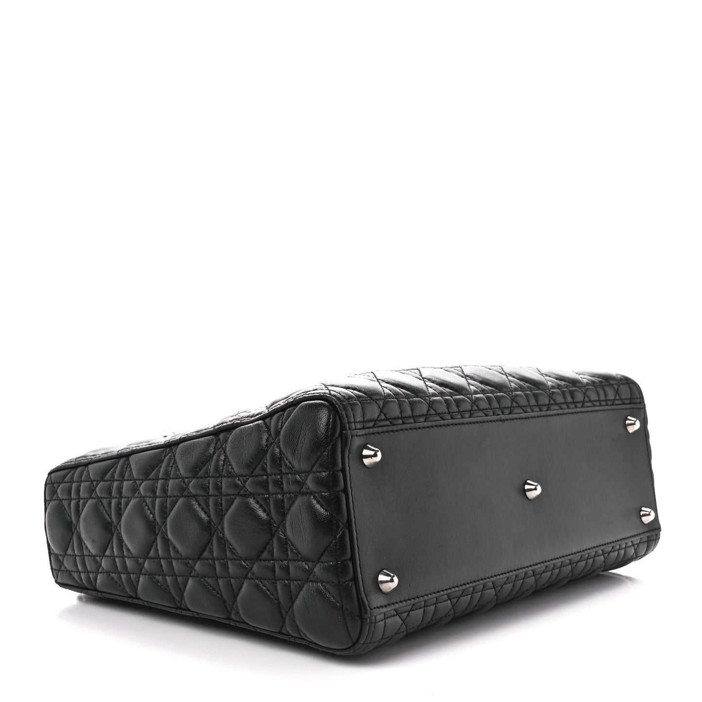 Lambskin Cannage Large Lady Dior Black