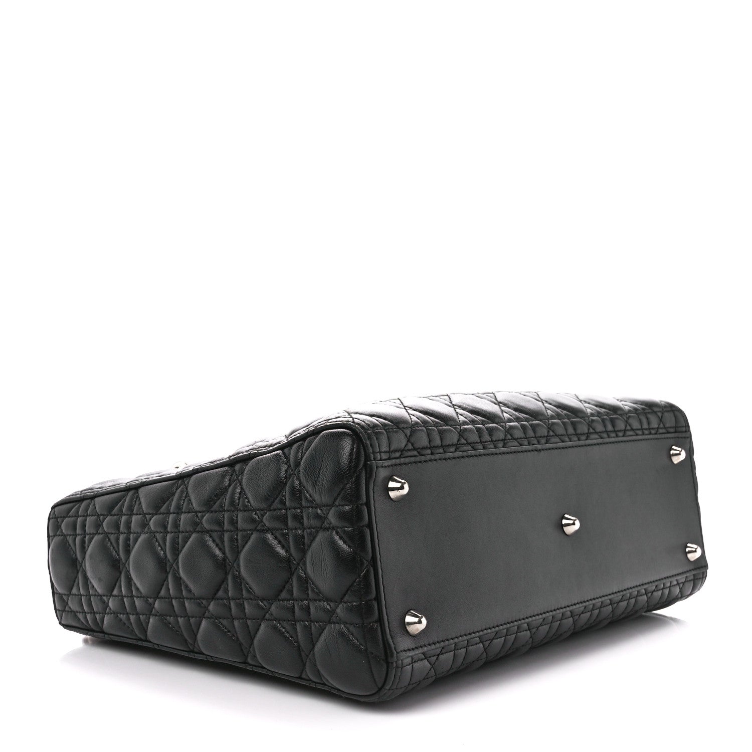 Christian Dior Lambskin Cannage Large Lady Dior Black 4 of 11
