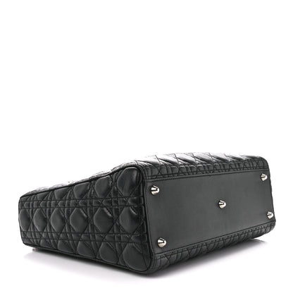 Christian Dior Lambskin Cannage Large Lady Dior Black 4 of 11