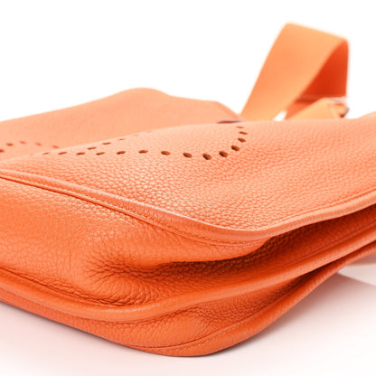 Hermes Taurillon Clemence Evelyne III PM Orange 10 of 10