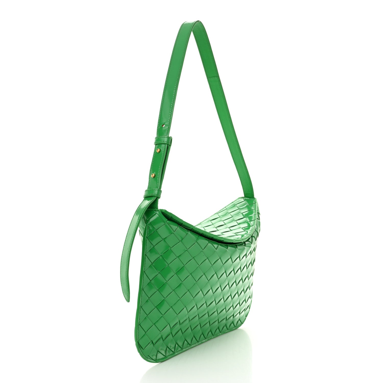 Bottega Veneta Spazzolato Intrecciato Flap Shoulder Bag Parakeet 3 of 12