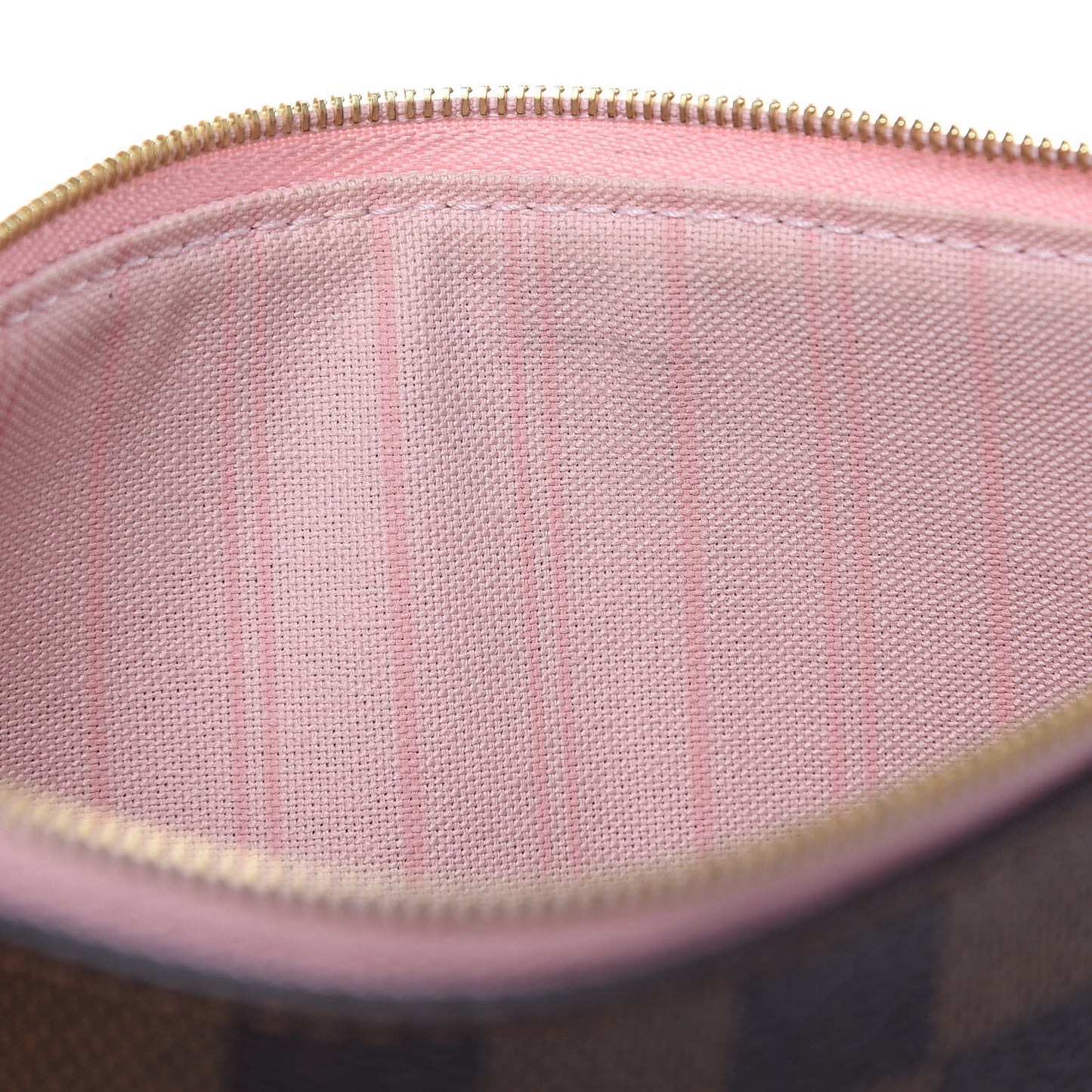 Damier Ebene Neverfull MM GM Pochette Rose Ballerine