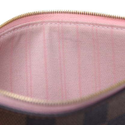 Louis Vuitton Damier Ebene Neverfull MM GM Pochette Rose Ballerine 9 of 10