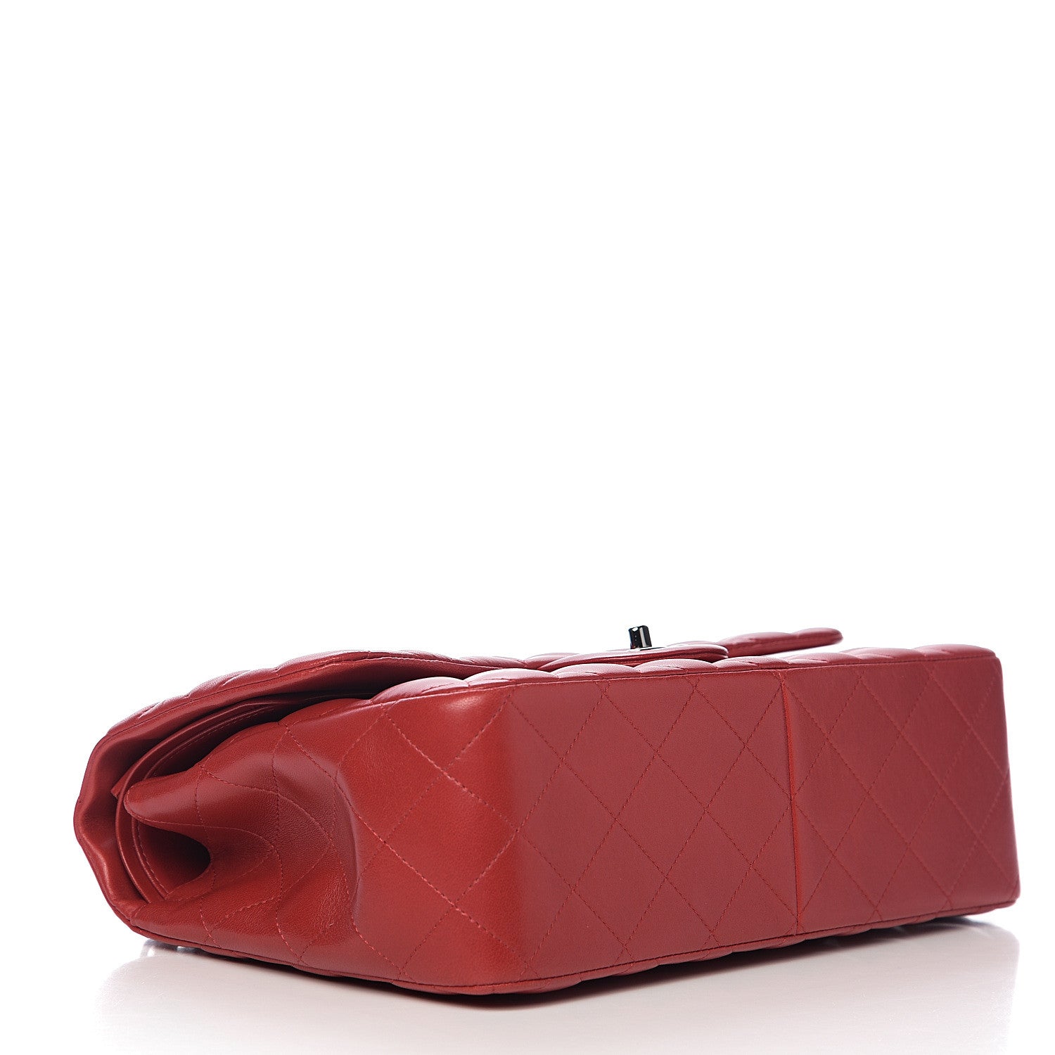 Chanel Lambskin Quilted Jumbo Double Flap Red 3 of 10