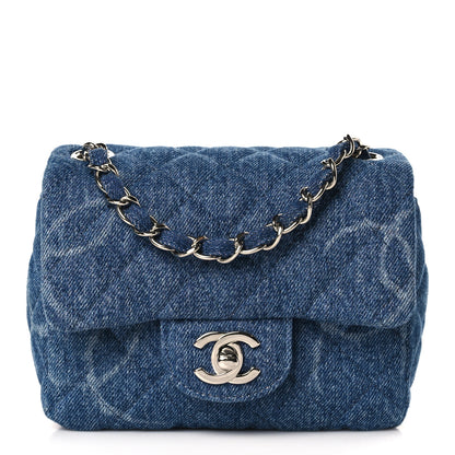 Chanel Denim CC Quilted Mini Square Flap Blue 1 of 9