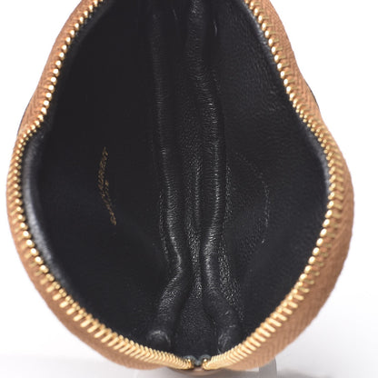 Saint Laurent Metallic Calfskin Monogram Heart Key Pouch Gold 5 of 8