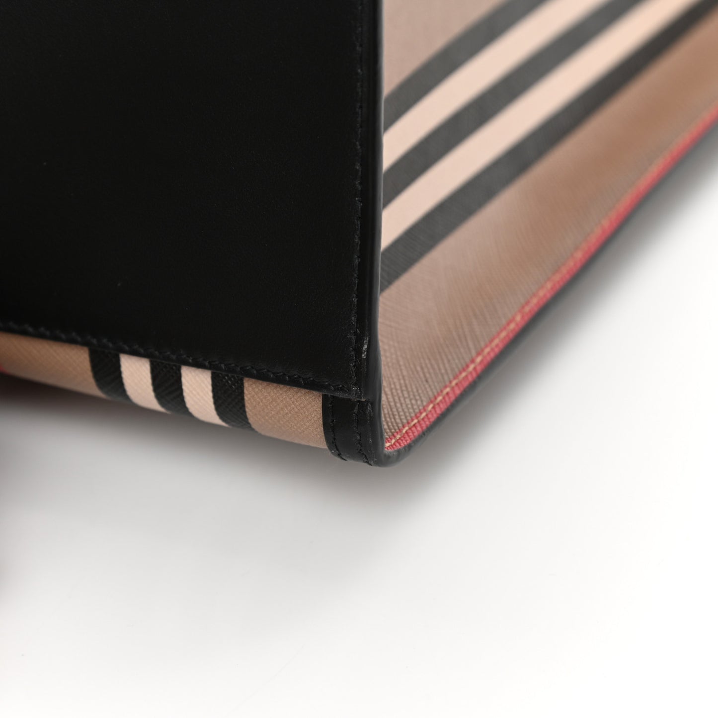 E-Canvas Stripe Book Tote Archive Beige