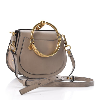 Chloe Calfskin Suede Small Nile Bracelet Bag Motty Grey 3 of 10