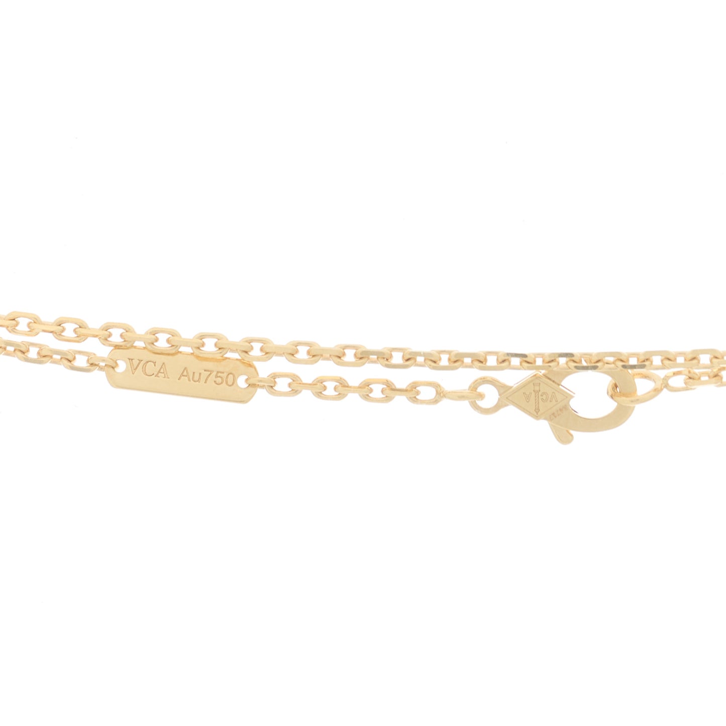 18K Yellow Gold Black Onyx Magic Alhambra Pendant Necklace