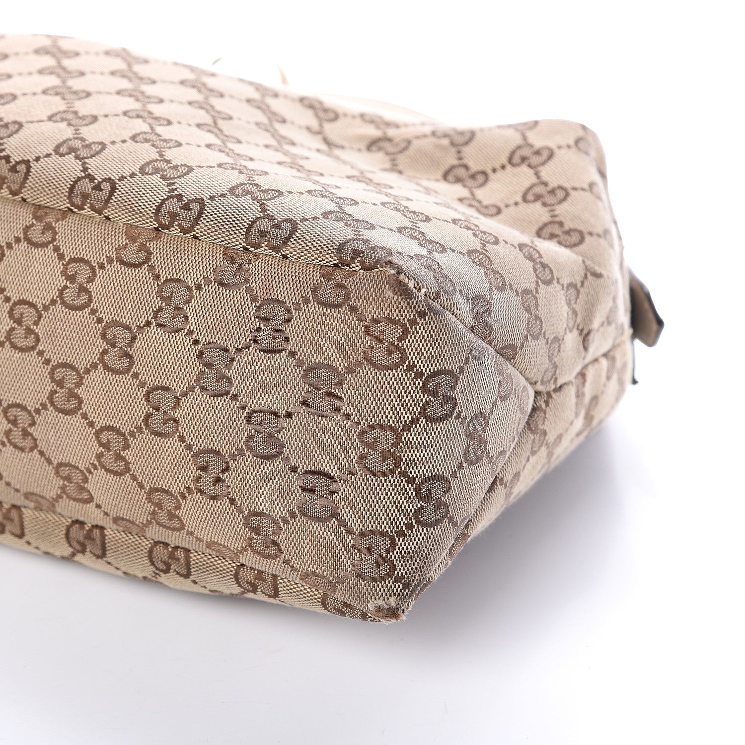 Gucci Monogram Medium Horsebit Chain Hobo Off White 8 of 8