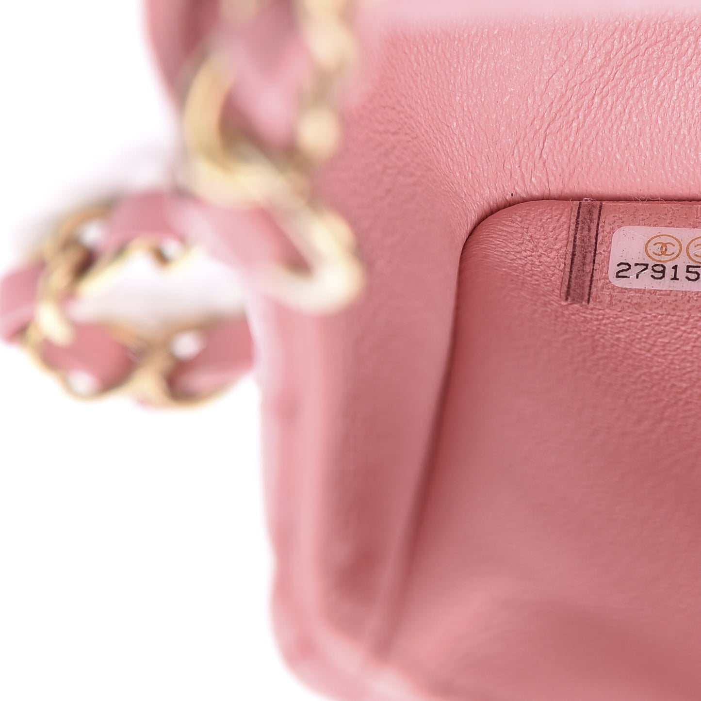 Lambskin Quilted Mini Rectangular Flap Pink