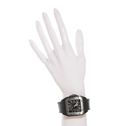 Cartier ADLC Titanium Nylon 38mm Santos 100 Chronograph Automatic Watch Black 2 of 8