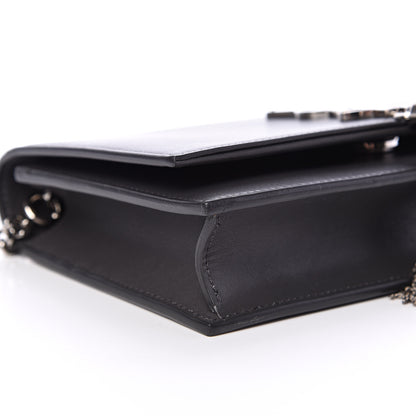 Saint Laurent Smooth Calfskin Classic Monogram Kate Tassel Chain Wallet Grey 9 of 11