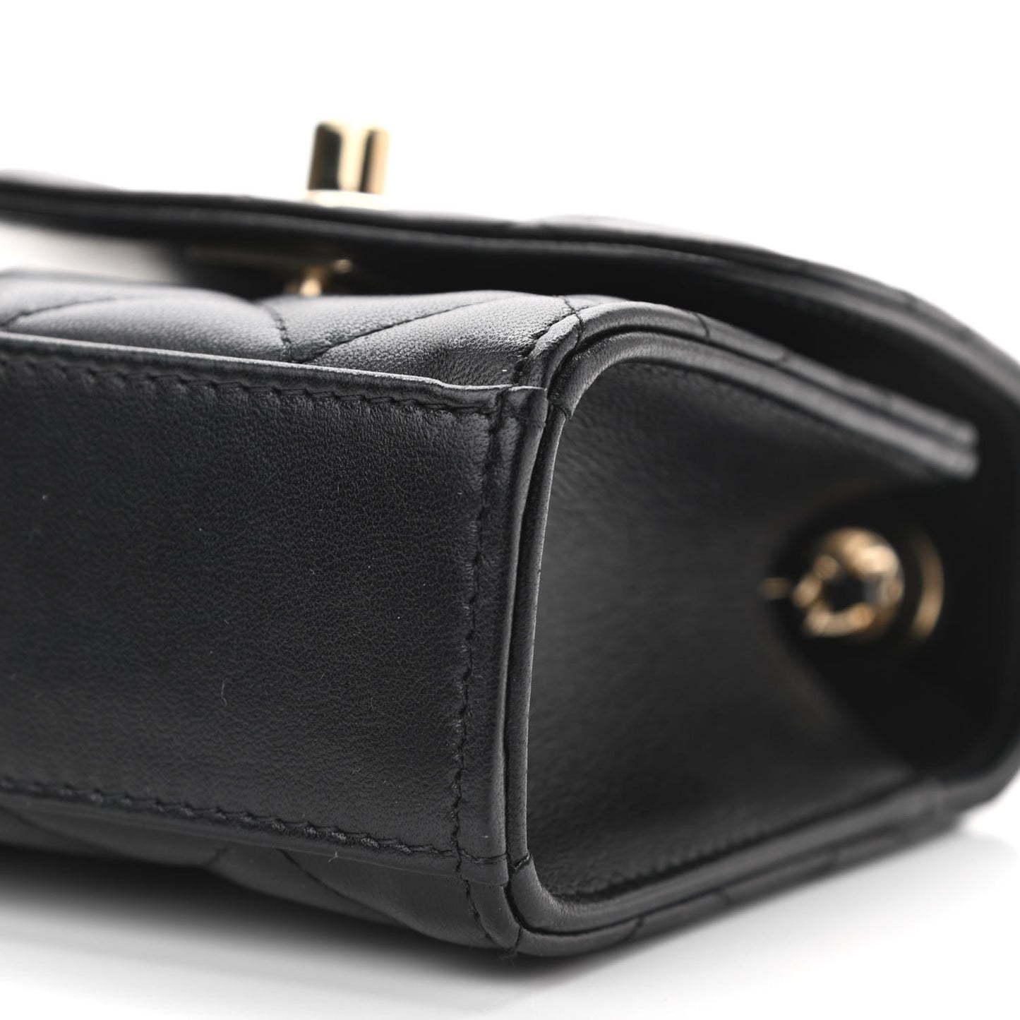 Lambskin Quilted Mini Trendy CC Chain Wallet Black