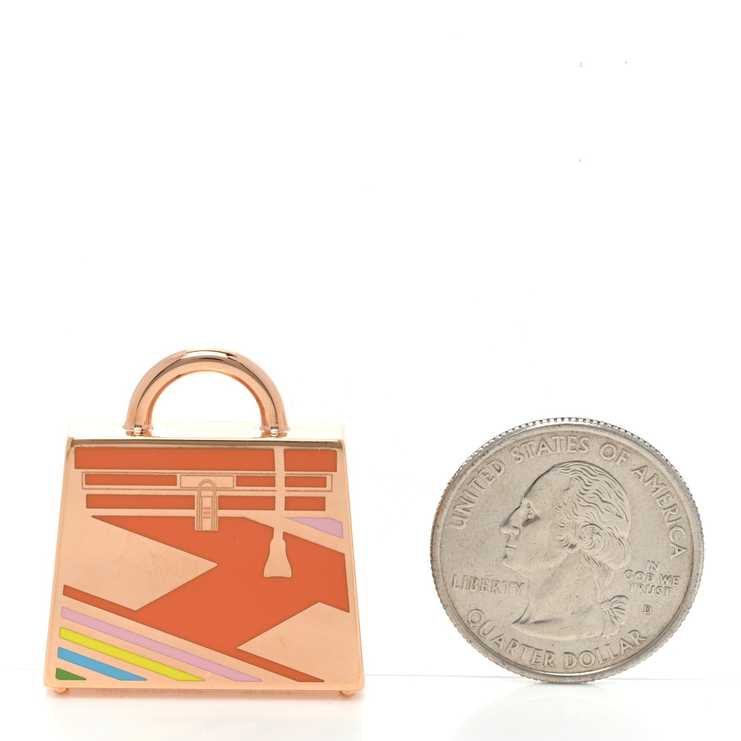 Hermes Metal Lacquer Laque H Vibration Kelly Curiosite Charm Acidule 2 of 5