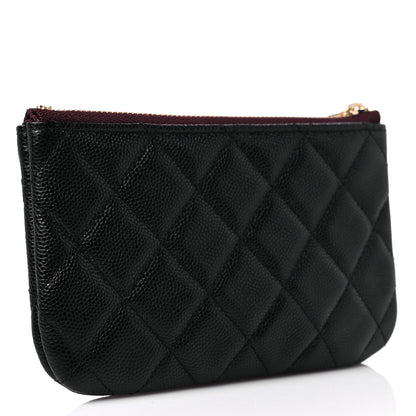 Chanel Lambskin Quilted Small Cosmetic Case Black 3 of 8