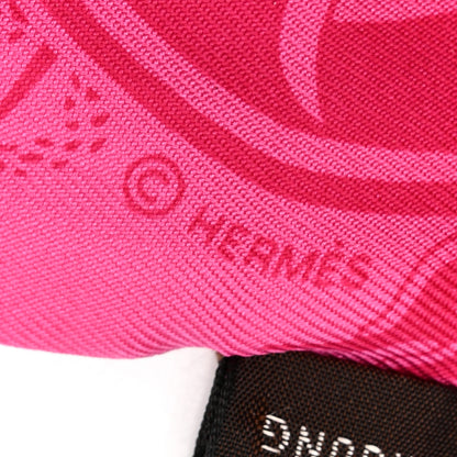 Hermes Silk Ex-Libris Les Parisiennes Twilly Rose Indien Vert Bleu 4 of 4