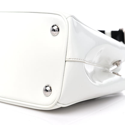 Prada Spazzolato Small Galleria Double Zip Tote White Black 8 of 10