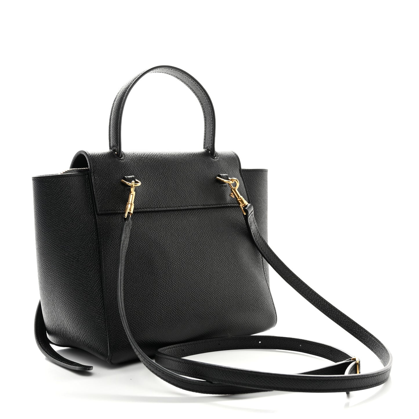 Grained Calfskin Nano Belt Bag Black