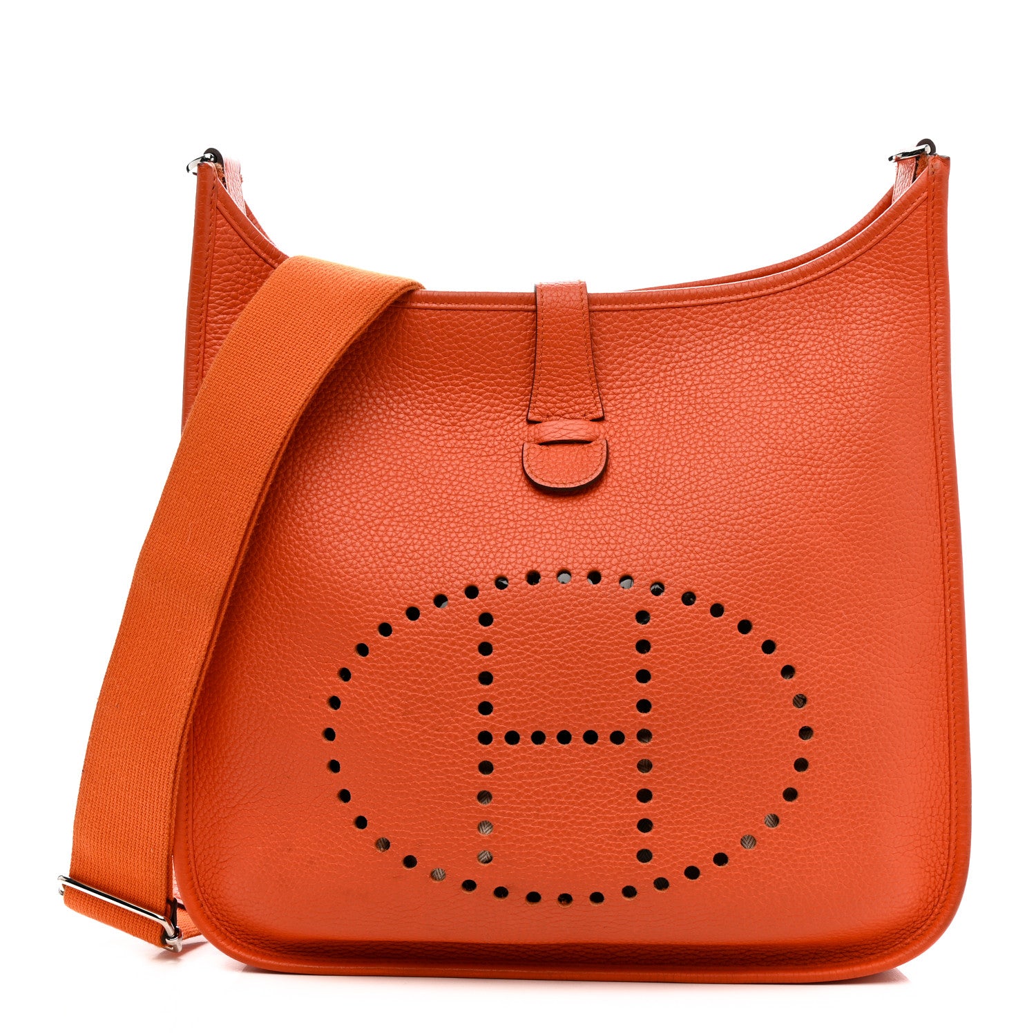 Hermes Taurillon Clemence Evelyne III GM Orange 1 of 14