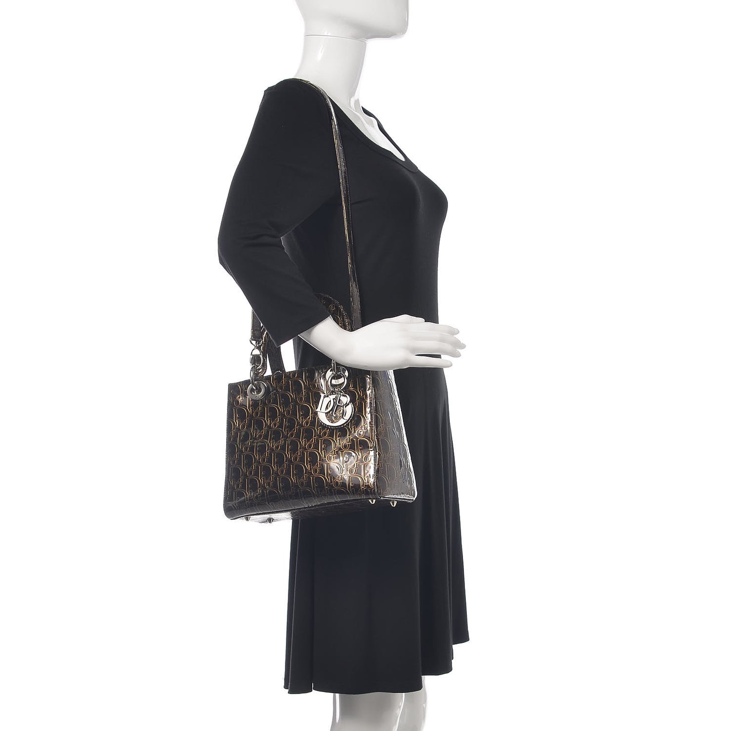 Patent Ultimate Medium Lady Dior Brown