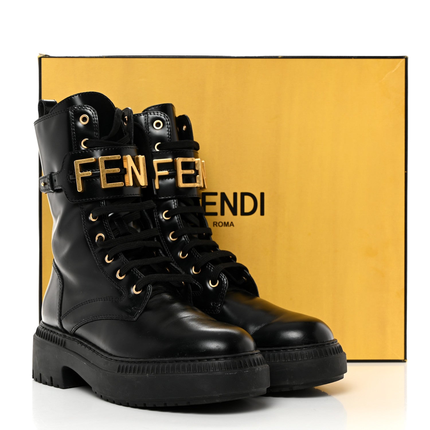 Fendi Vitello Abrasivato Fendigraphy 50mm Biker Boots 40 Black 9 of 9