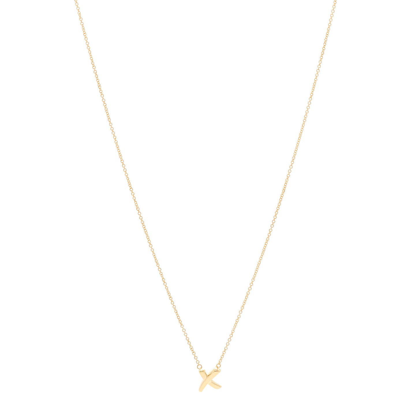 18K Yellow Gold Mini Paloma Picasso Graffiti X Pendant Necklace