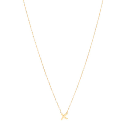 Tiffany 18K Yellow Gold Mini Paloma Picasso Graffiti X Pendant Necklace 1 of 5