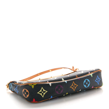 Louis Vuitton Monogram Multicolor Pochette Accessories Black 4 of 11