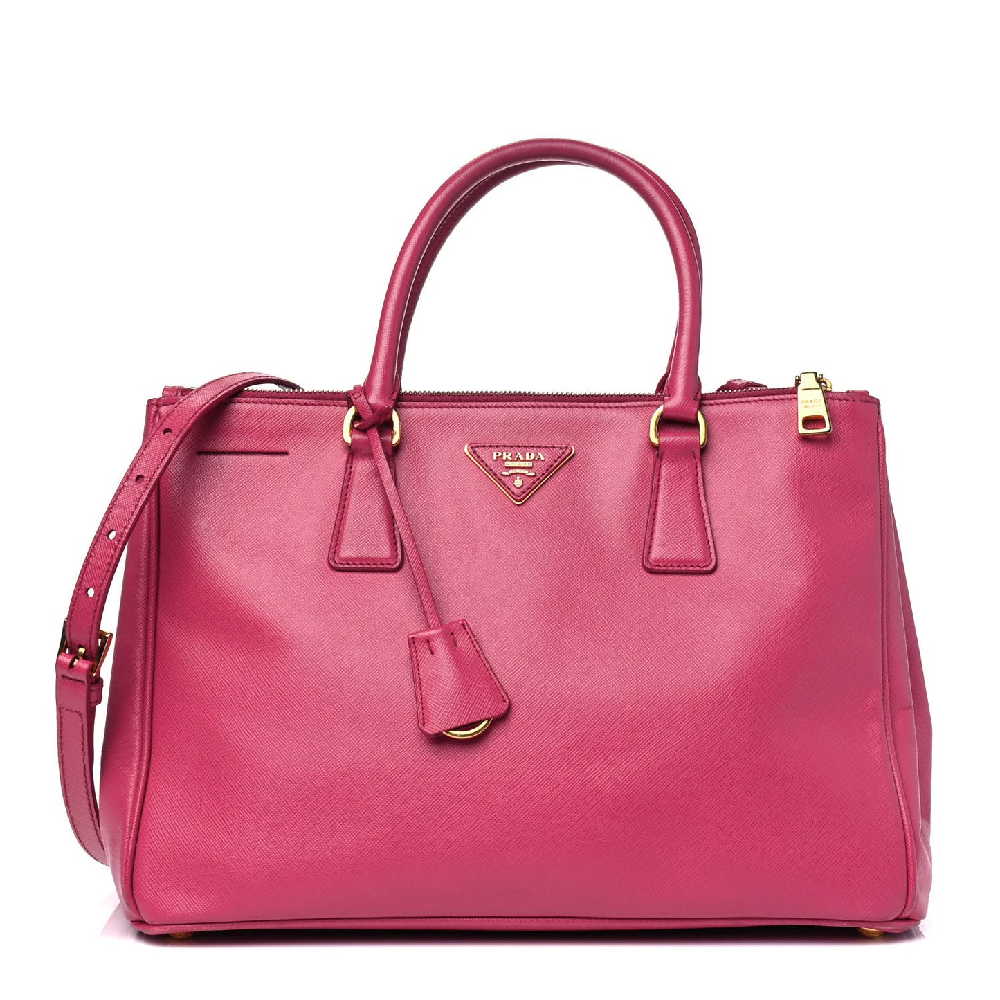 Saffiano Large Galleria Double Zip Tote Peonia
