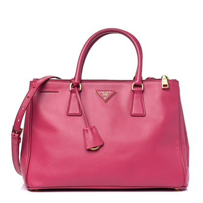 Prada Saffiano Large Galleria Double Zip Tote Peonia 1 of 14