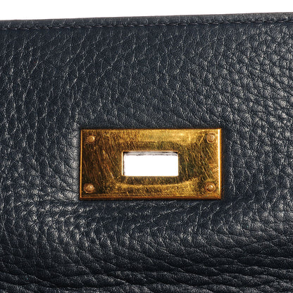 Hermes Taurillon Clemence Kelly 40 w/ Pelican Cadena Lock Bleu Marine 29 of 39