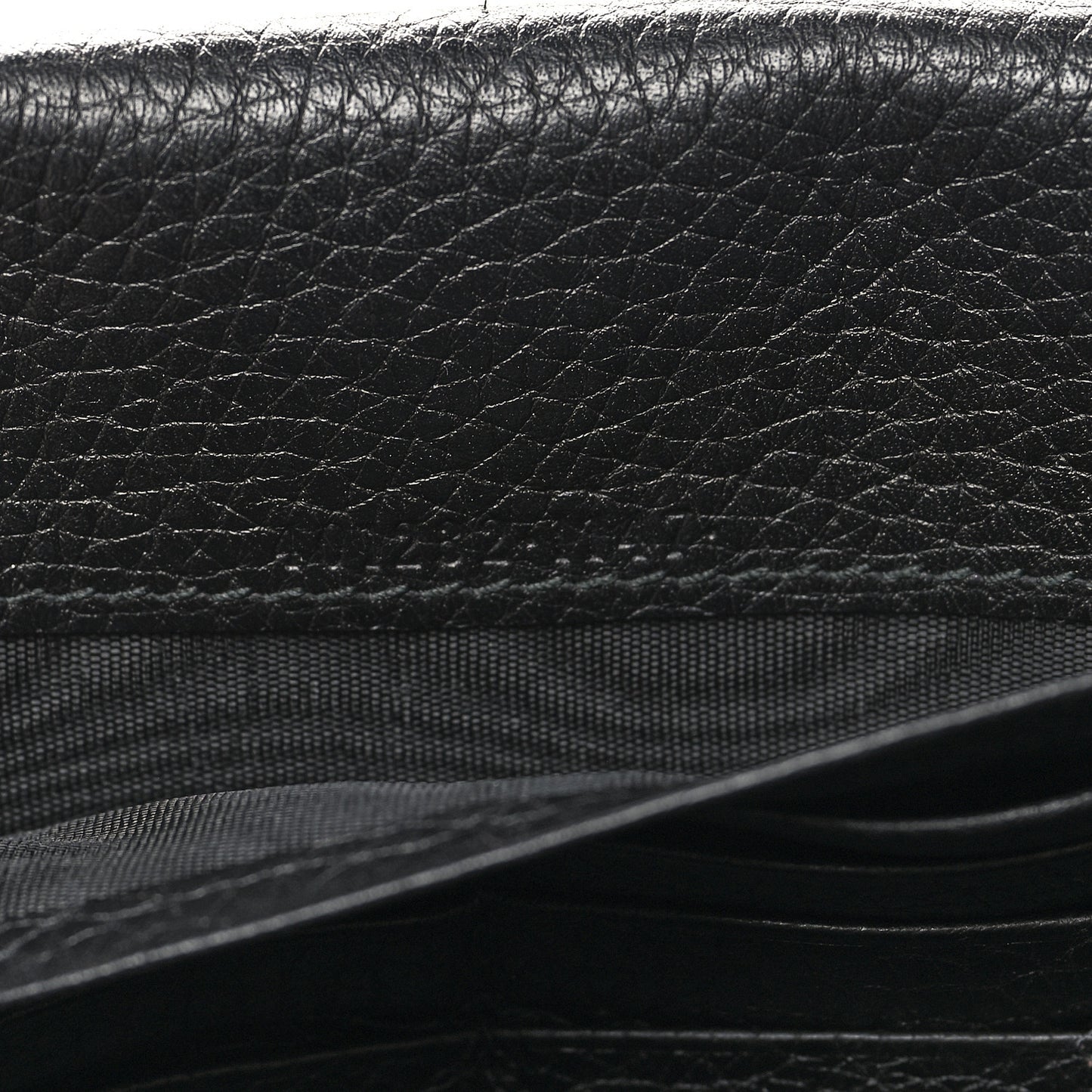 Calfskin GG Marmont Chain Wallet Black