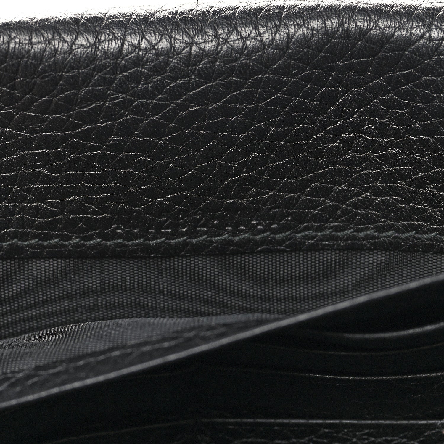 Gucci Calfskin GG Marmont Chain Wallet Black 9 of 12