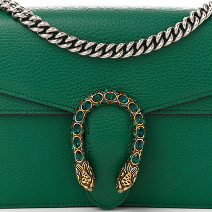 Gucci Pebbled Calfskin Small Dionysus Shoulder Bag Emerald 8 of 10