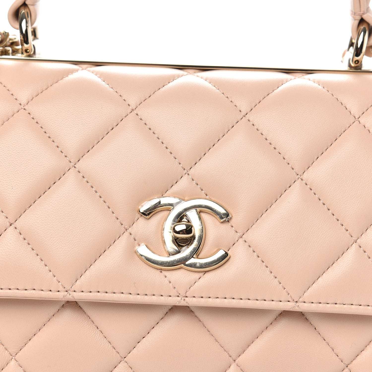 Chanel Lambskin Quilted Small Trendy CC Dual Handle Flap Bag Beige 12 of 13