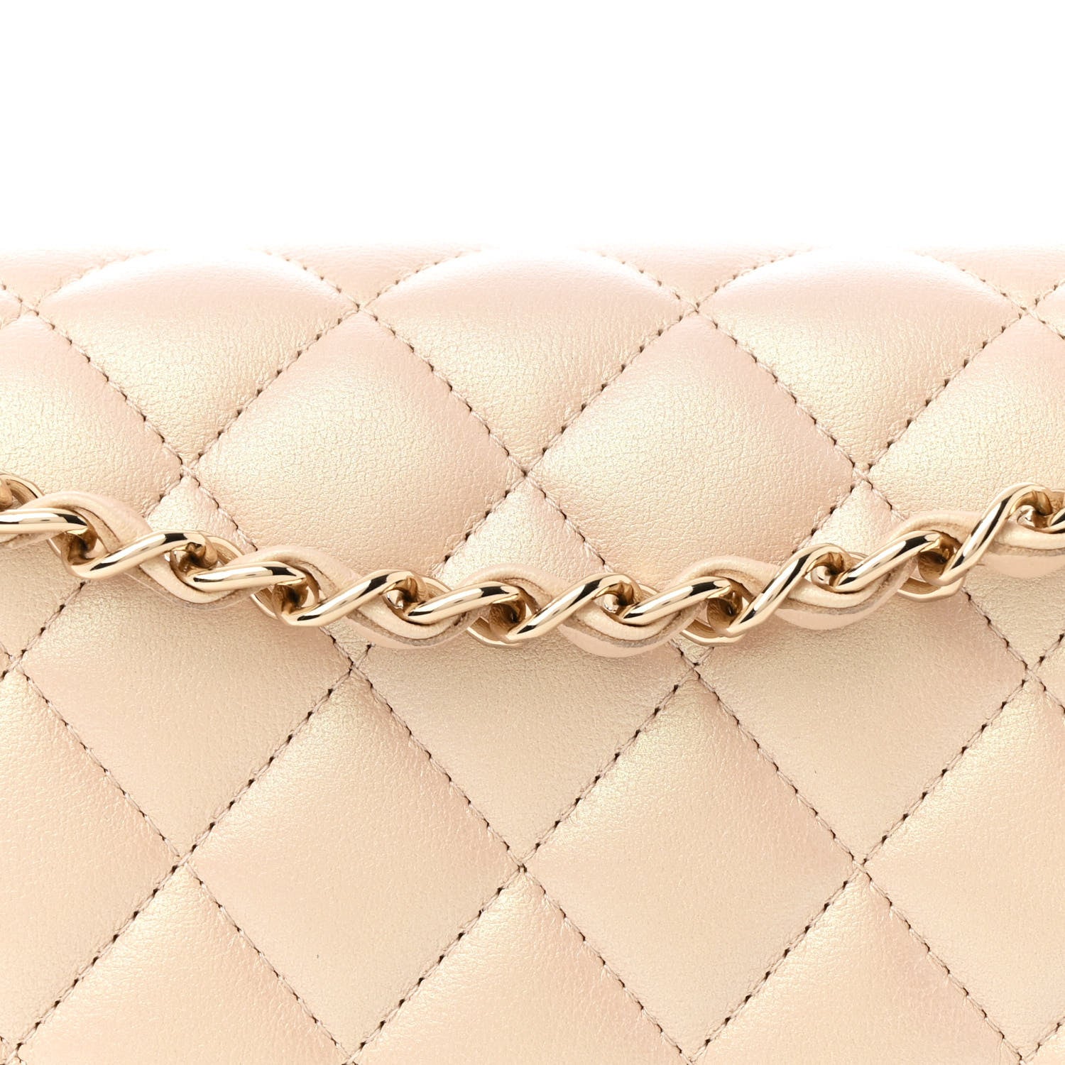 Chanel Iridescent Calfskin Quilted Medium Double Flap Beige 8 of 12