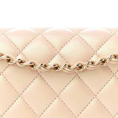 Chanel Iridescent Calfskin Quilted Medium Double Flap Beige 8 of 12