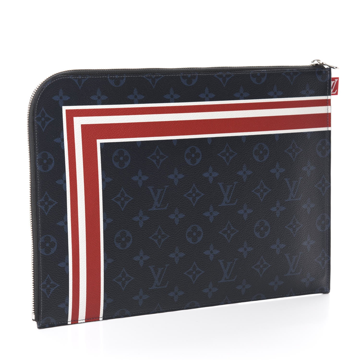 Louis Vuitton Monogram Cobalt Striped Pochette Jour GM 3 of 7