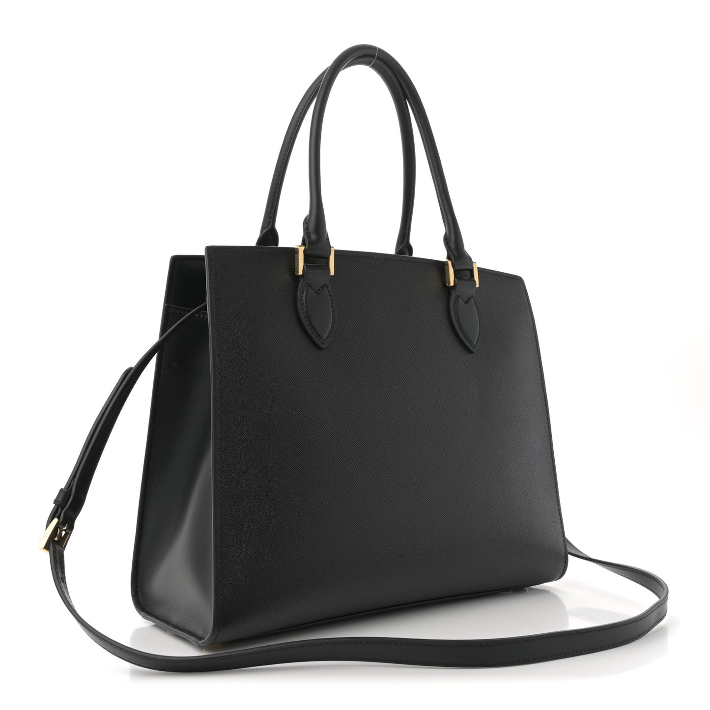 Saffiano Soft Calfskin Large Tote Black