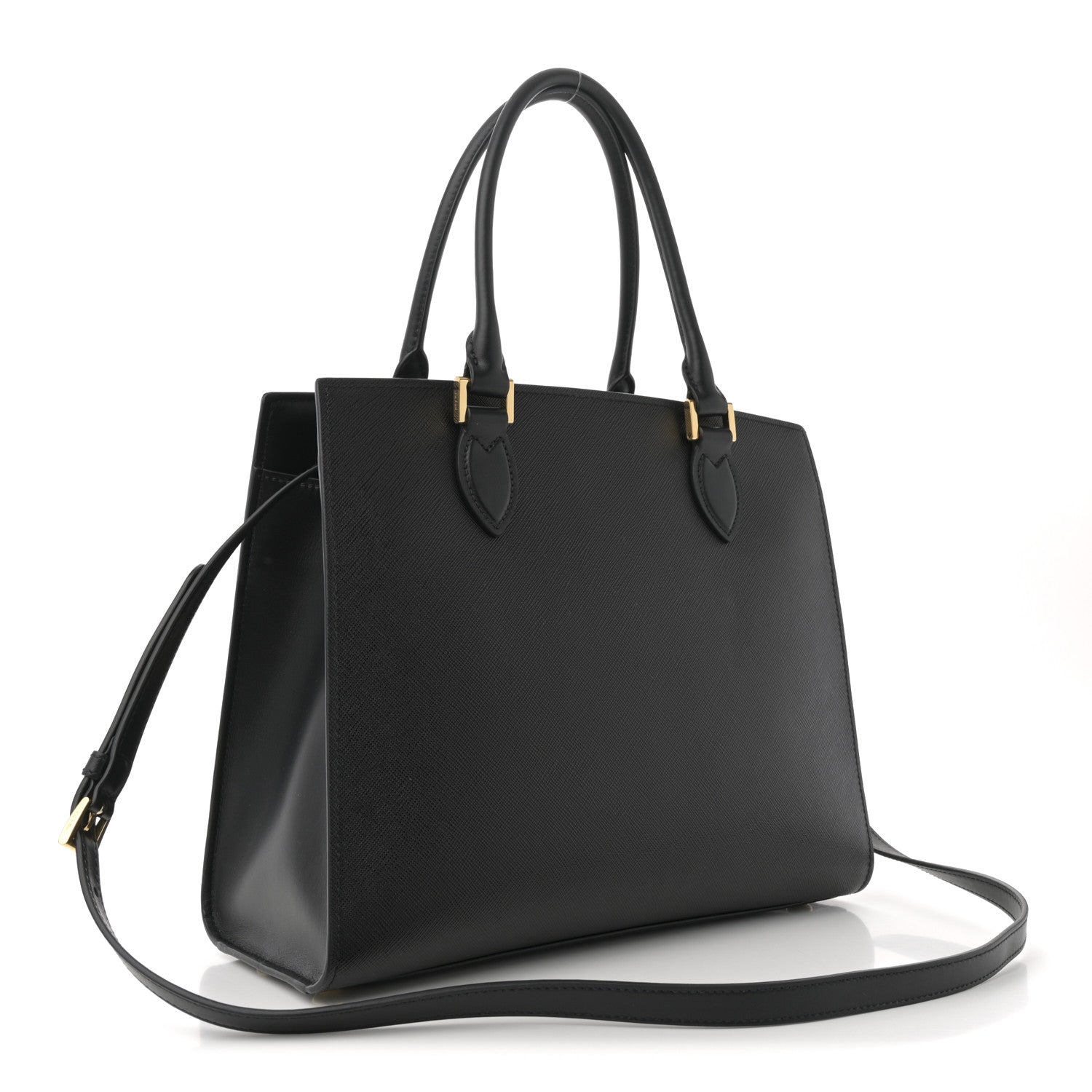 Prada Saffiano Soft Calfskin Large Tote Black 5 of 19