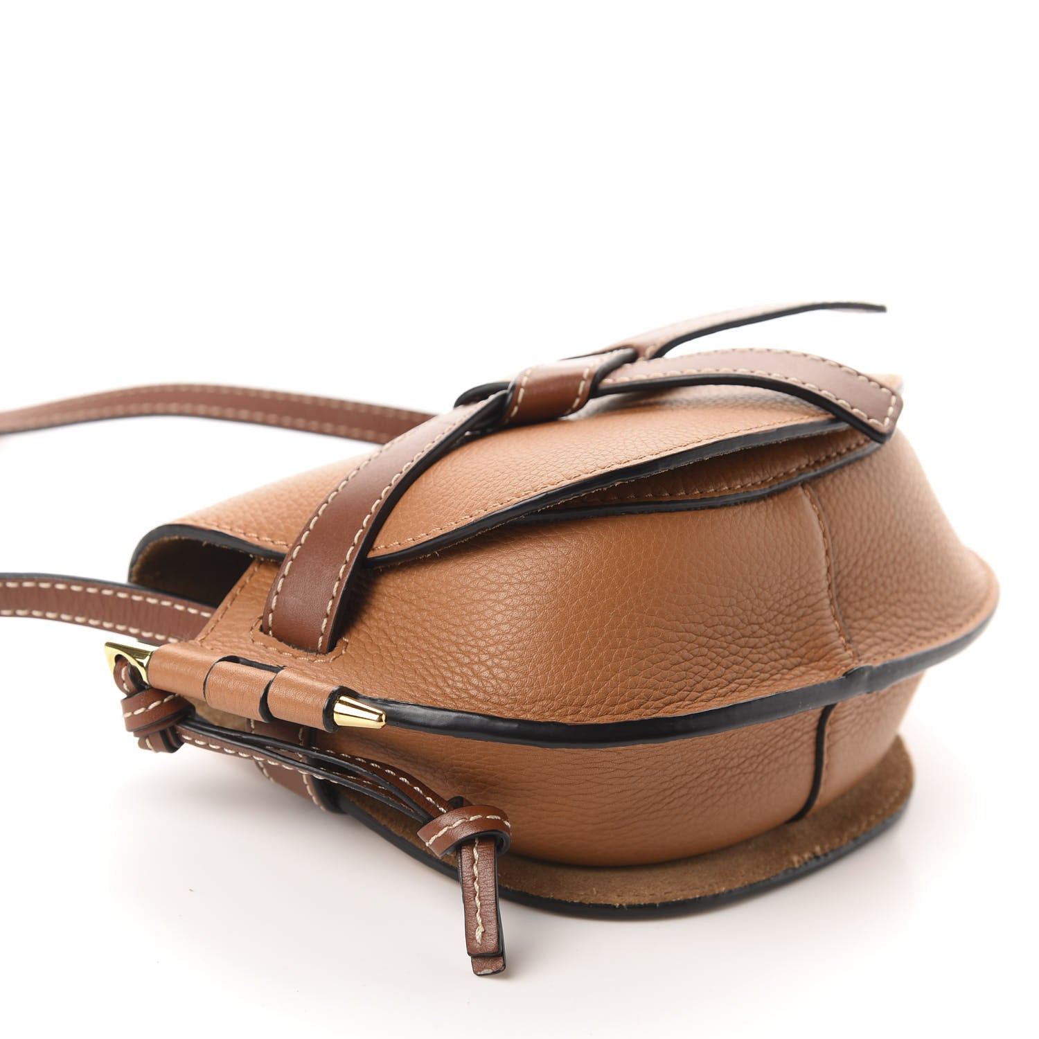 Loewe Grained Calfskin Mini Gate Crossbody Bag Caramel Pecan 4 of 10