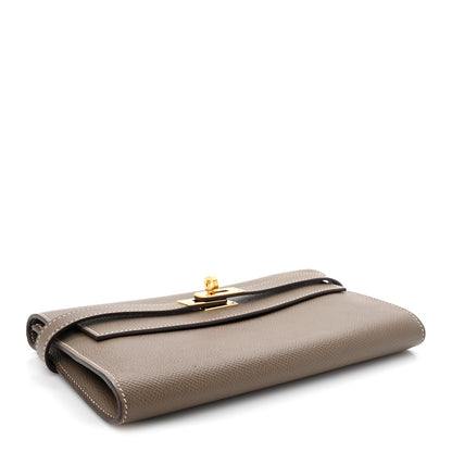 Hermes Epsom Kelly Longue Wallet Etoupe 4 of 11