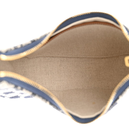 Celine Canvas Calfskin Ava Triomphe Shoulder Bag Blue 5 of 11
