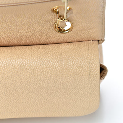 Chanel Caviar Quilted Medium Double Flap Beige 16 of 20