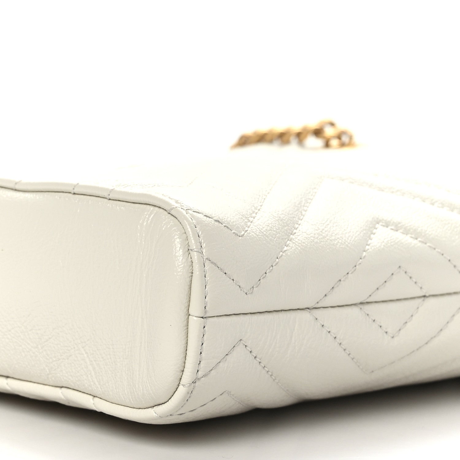 Gucci Vintage Calfskin Matelasse Medium GG Marmont Slim Tote White 8 of 10