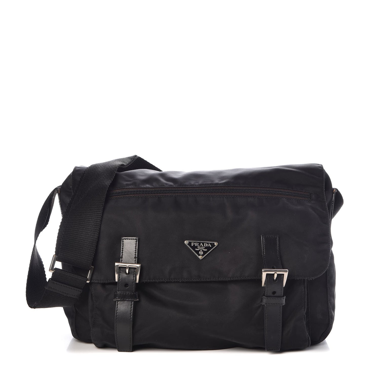 Nylon Vela Messenger Bag Black