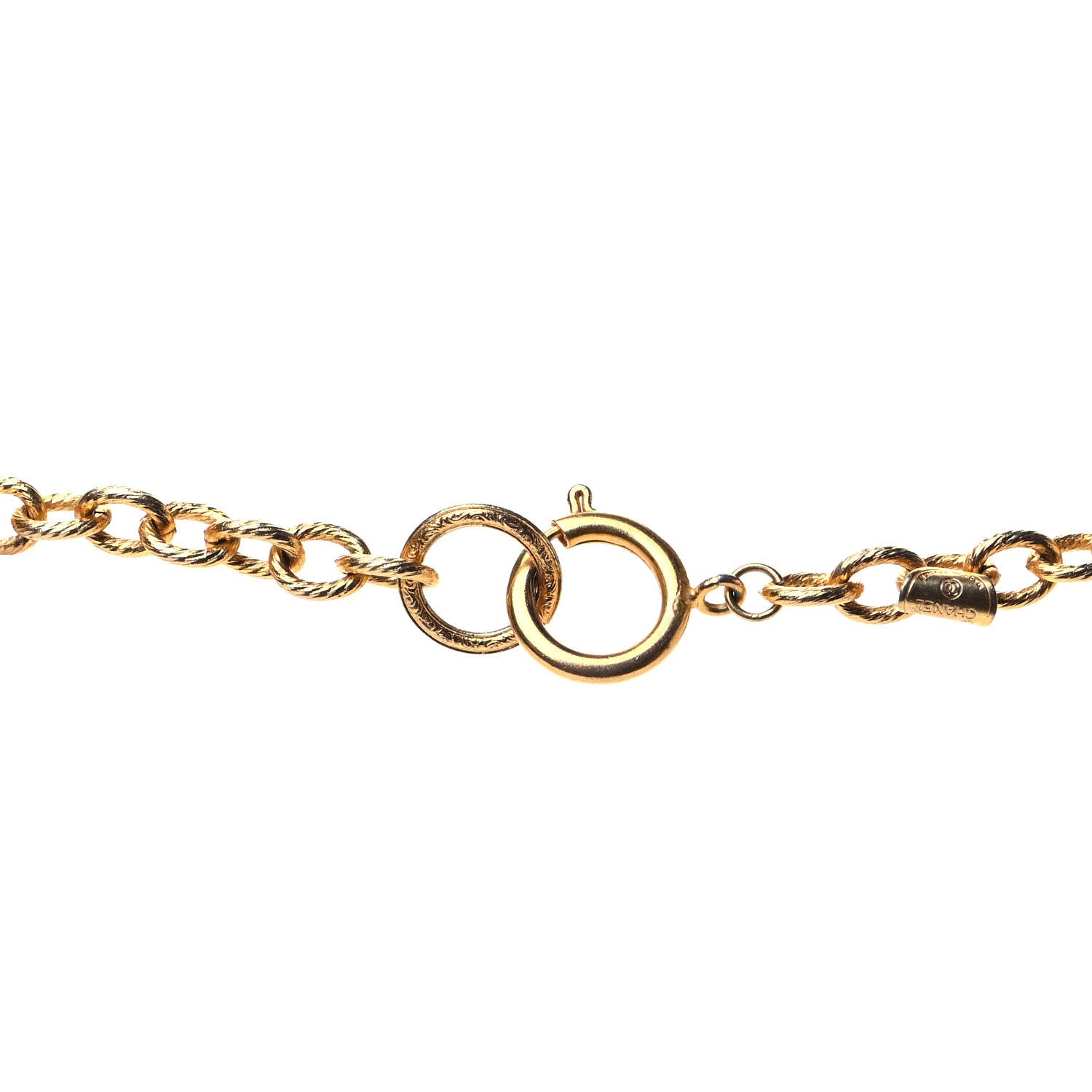 Chanel Quilted Long Chain Necklace Gold 3 of 4